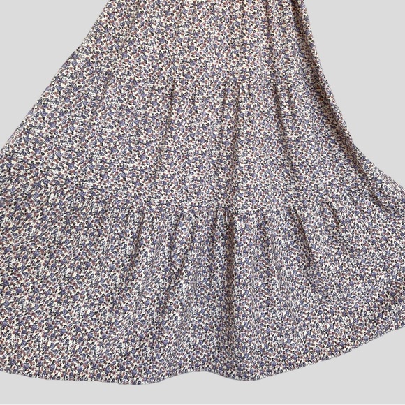 NWT English Factory Floral Ruffle Sleeve Maxi Dress in Ivory Multi - Picture 15 of 16